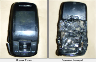 cell phone expolode